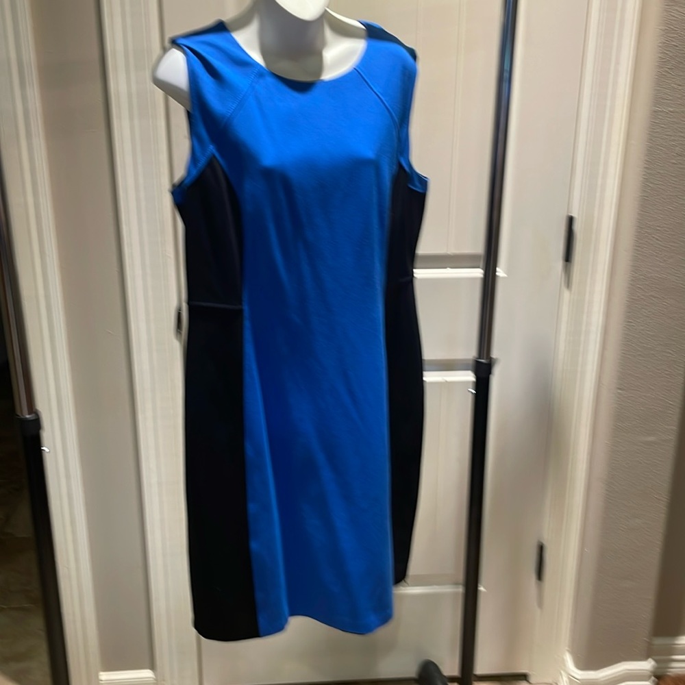 Talbots lined color block dress